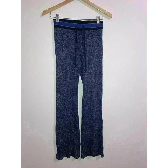 Scotch & Soda Flared Lurex Pants High Rise Metallic Knit Stretch Size S - Picture 3 of 12